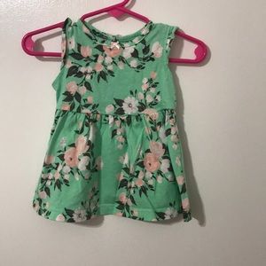 Pink and green baby dress